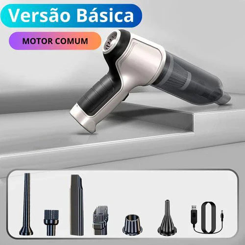 Mini Aspirador de Pó com Função Turbo 3x1